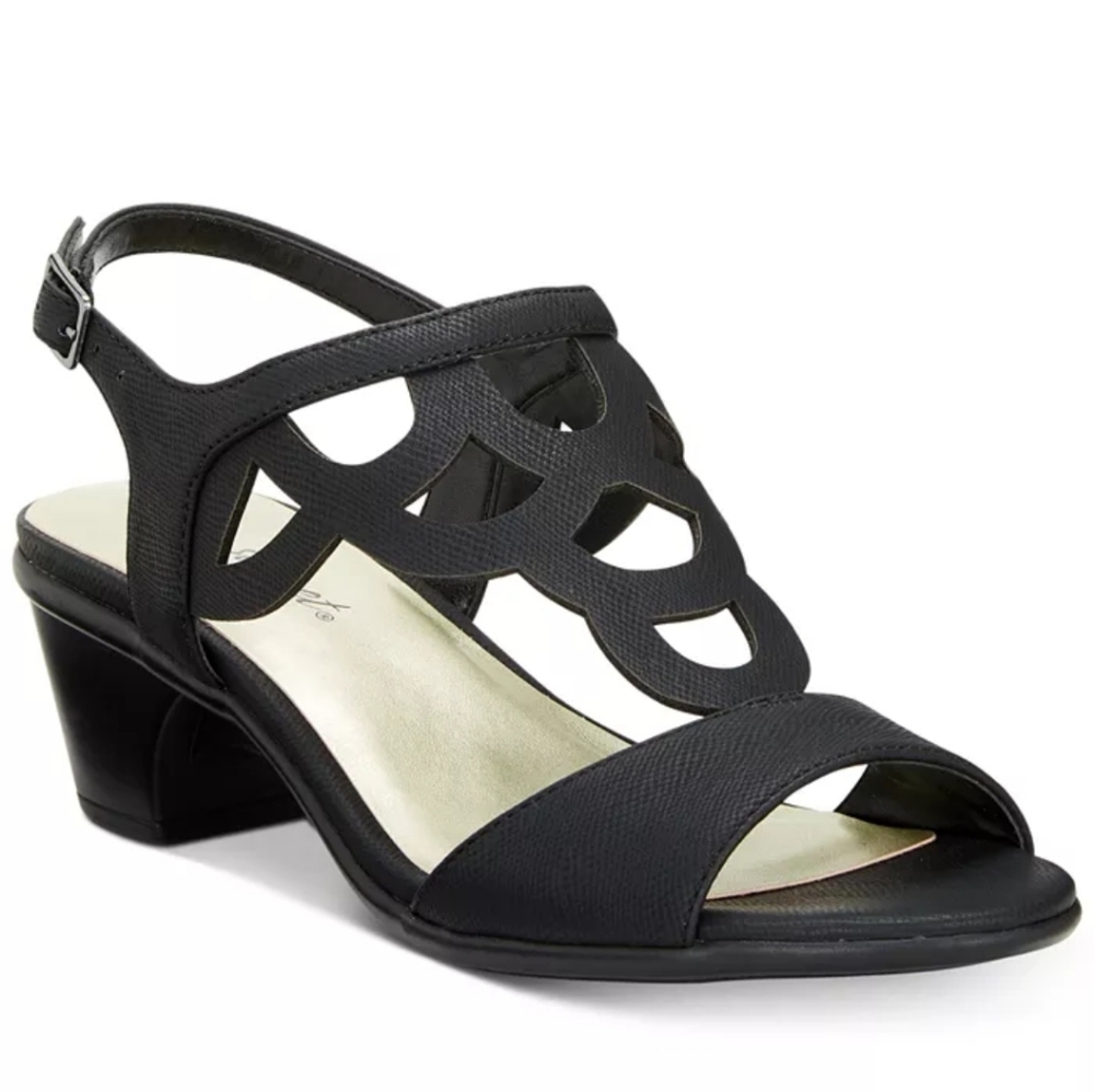 Easy Street Outshine Women's Black Heeled Sandals